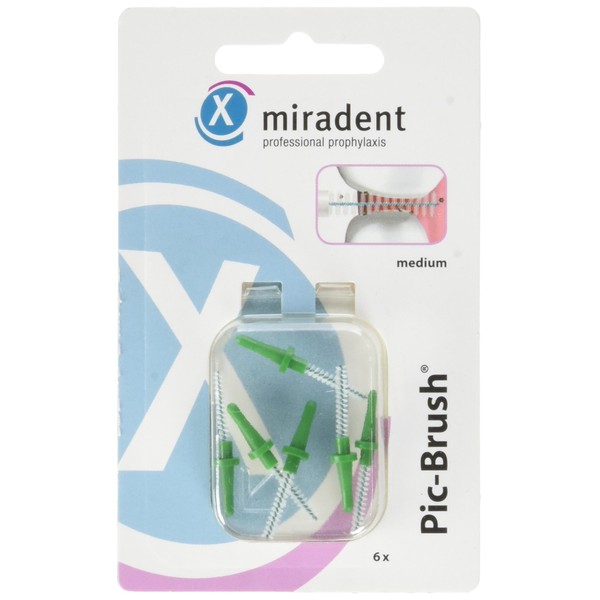 Miradent Pic-Brush Medium grün, 6 St