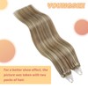 YoungSee Micro Ring Extensions, Real Hair, Light Brown, Micro Ring