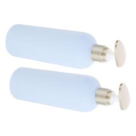 MERRYHAPY Lightweight Travel Shampoo Dispensers 2pcs Refillable Press Pump Bottles for Home Travel Use