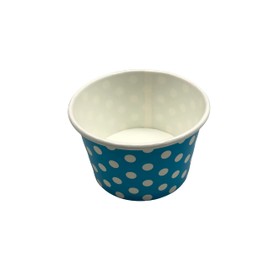 MMvolesy 4oz Mix Colors Paper Ice Cream Cups Polka Dot Paper Disposable Dessert Cups, Ice Cream Bowls For Cold Or Hot Food, Paper Dessert Cups, And Coloured Paper Cups For Soups 50Pc