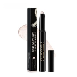 Waterproof White Eyeshadow Stick for Mature Skin, 12Hr Smudge-Proof Matte Cream Eyeshadow & Eyeliner Pencil, 3-in-1 Multi-Use Highlighter, Blendable Long-Lasting Eye Crayon (06 Oyster)