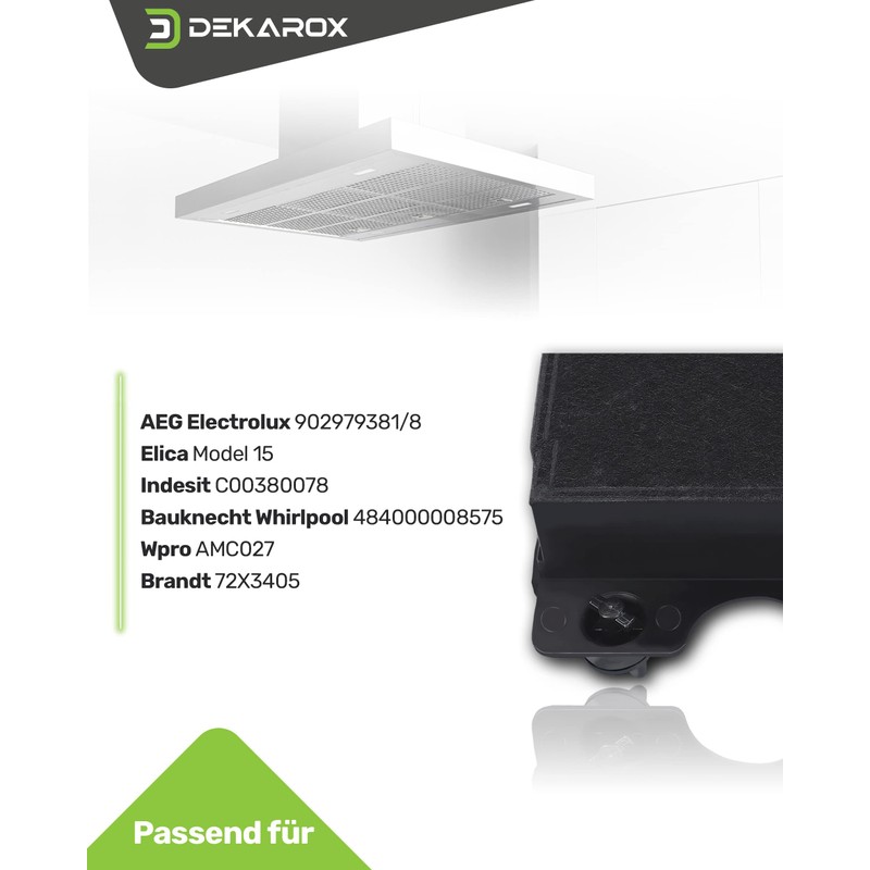 DEKAROX Carbon Filter Activated Carbon Filter for Elica Model 15