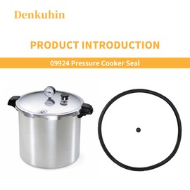 Denkuhin 09924 Pressure Canner Sealing Ring with Overpressure Plug Replace for Presto 6 8 Quart Pressure Cooker, Model fit for 0128206 0128202 0128203 0128204 0128303 0126306 (2+4PC)