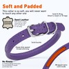 Dogline Soft and Padded Rolled Round Leather Collar for Dogs