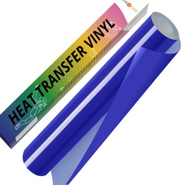 HTVRONT Royal Blue HTV Vinyl Roll - 12" x 10ft Royal Blue Iron on Vinyl for All Cutter Machine & Silhouette Cameo, Heat Transfer Vinyl Rolls for t Shirts - Easy to Cut & Weed for Heat Vinyl Design