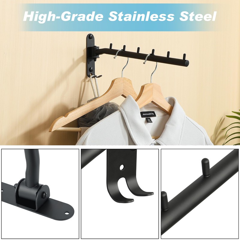 Alise Wall Mounted Drying Rack,Swivel Clothes Drying Rack Stainless Steel,Space
