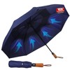 Hannstar Compact Umbrella, Windproof Strong with Wooden Handle, Automatic Umbrella