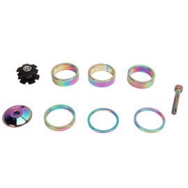 Bike Front Fork Spacer 28.6mm Headset Washer Aluminium Alloy with Headset Star Nut Stem Top Cap Bike Accessories