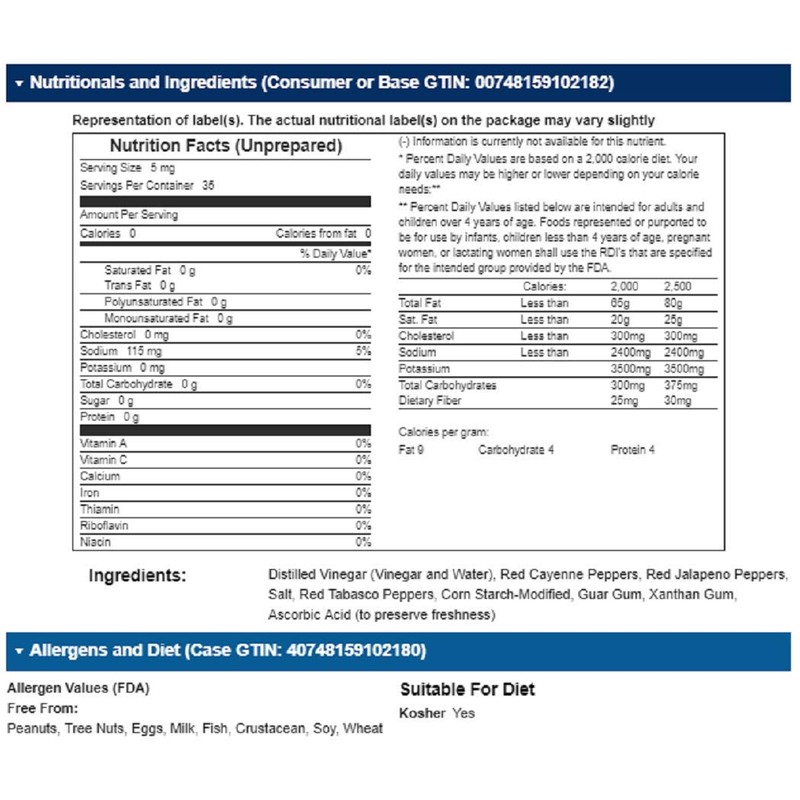 Mexipep Hot Sauce, 6 Ounce -- 24 Case
