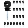 QWORK® 20Pcs Electric Fencing Ring Insulators, Wire Mesh Ring Insulator,