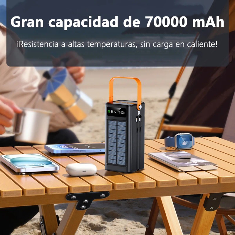 Linterna Exterior Del Banco De Energía Solar 70000 Mah