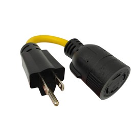 Parkworld 885477 Adapter Cord 5-15 Male Plug to Locking L14-30 Female Receptacle