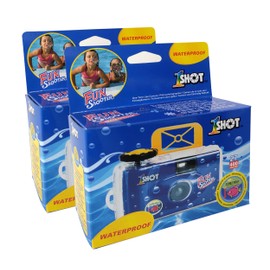 1 Shot 1 Shot Waterproof Disposable Camera C 35mm Underwater Camera C 27 Exposures C ASA/ISO400 Color Film C Single-Use Waterproof Camera for Vacation, Snorkeling, Watersports C 2-Pack