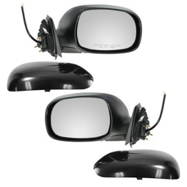 TRQ Driver & Passenger Side Mirror Set Power without Heat Compatible with 2000-2006 Toyota Tundra TO1320189 TO1321189