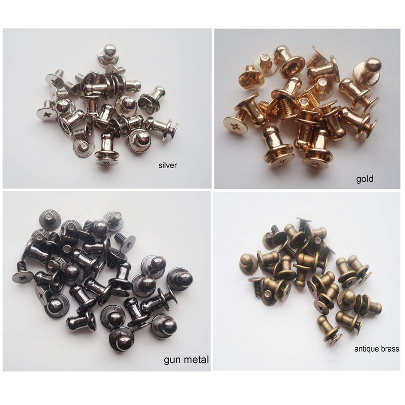 Sam Brown Button Screw Bolts Round Rivets Leather Craft Belt