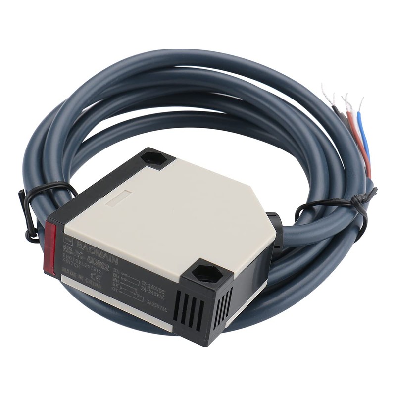 Baomain Photoelectric Sensor Switch E3JK-5DM2/E3JK-5L 24-240VAC,12-240VDC Detection Distance 5m Pair