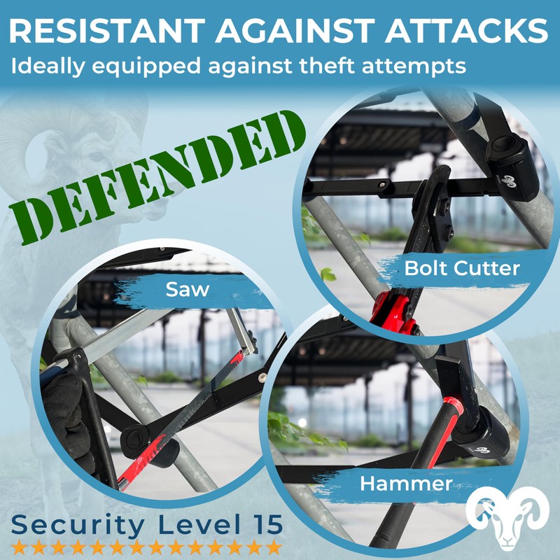 WIDDER Very Long [47"] Security Folding Lock - Foldable Bicycle