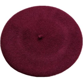 COSHAL® Womens Wool Beret Hat Women French Style Berer Hat Plain Classic Color Beret Hat Unisex Soft Warm Outdoor Vintage Artist Hat Beanie Unisex Hat Wine