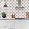 WalDecoo Square Tile Stick on for Kitchen, 3D Mosaic Tile