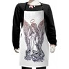 Ambesonne Angel Wings Apron, Innocence Girl with Long Hair and