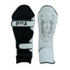 Playwell Matte White "Twin Tiger" Muay Thai Shin Guards -