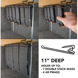 Gun Storage Solutions Rifle Rods, Handgun Hangers, Mag Holder, and Shelf Liner; Gun Safe Organizer Bundle, Reduce Clutter for Easy Access and Storage