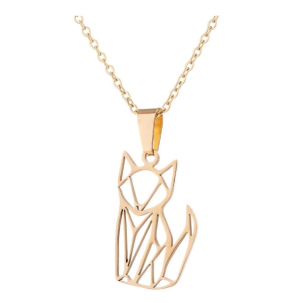 CrownOfRibbons Fox Necklace, Origami Jewellery for Women, in a Gift