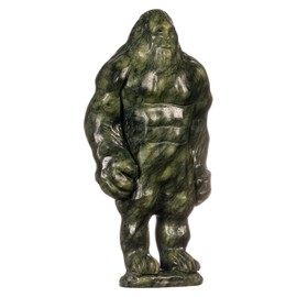 SUNYIK Green Jade Carved Gorillas Statue Figurine, Natural Stone Ape Statue for Home Office Decor Reiki Healing Meditation