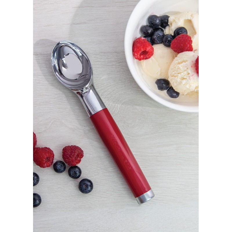 KitchenAid Core Ice Cream Scoop, Empire Red, 6 oz, Stainless