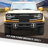 Jimen Fit for Ford Bronco 2021-2024, 2PCS Front Bumper Tow