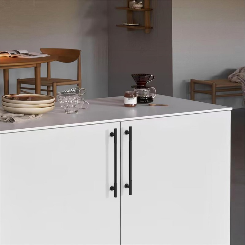 KNOKLOCK 10 Pack 7.5 Inch(192mm) Kitchen Cabinet Handles Matte Black