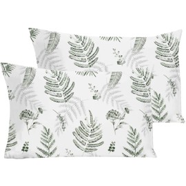 YIYEA King Size Pillow Cases Set of 2, Ultra Soft Double Brushed Microfiber Pillowcases King, Floral Bed Pillow Covers, Fade Resistant, Easy Slip-On (20"x36")