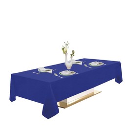 Urby Royal Blue Tablecloth for 4-6ft Rectangle Tables That Seats 4-6 Person, Manteles de Mesa De Tela para Fiestas de 4-6 Sillas, Machine Washable Reusable Polyester Table Cloths