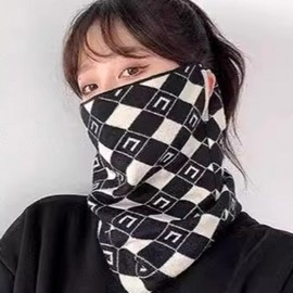 Running Neck Warmer Multi-Scarf All-Match Girls Neck Warmer (C-Black) 5ea