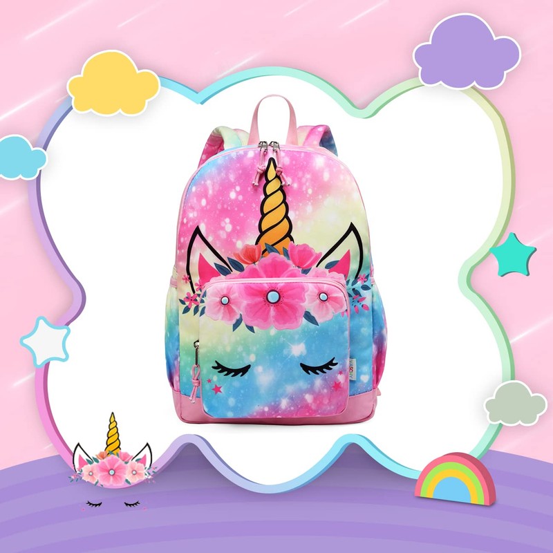 Vaschy Kids Backpack, Kindergarten, Nursery School, Elementary School, Girls, Boys,