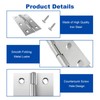 10PCS Hinges for Wood Silver Stainless Steel Hinges 2Inch Small