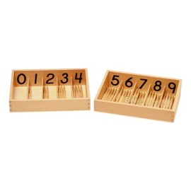 Caja De Husillo Numerada De Elite Montessori Con 45 Husos                                                                                             
