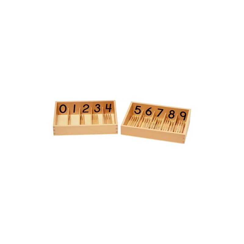 Caja De Husillo Numerada De Elite Montessori Con 45 Husos