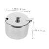 NOLITOY 2Sets Stainless Steel Seasoning Jars with Spoon Sugar Containers