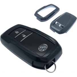 Nordecco Protective Case ABS Gloss Compatible with Hilux Innovation Fortuner SW4 CHR 200 Avensis AuRIS Corolla, 2/3/4 Buttons Smart Keyless Entry Remote Control Key (Black)