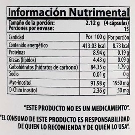 Myo Chiro Inositol Capsulas Natural Health