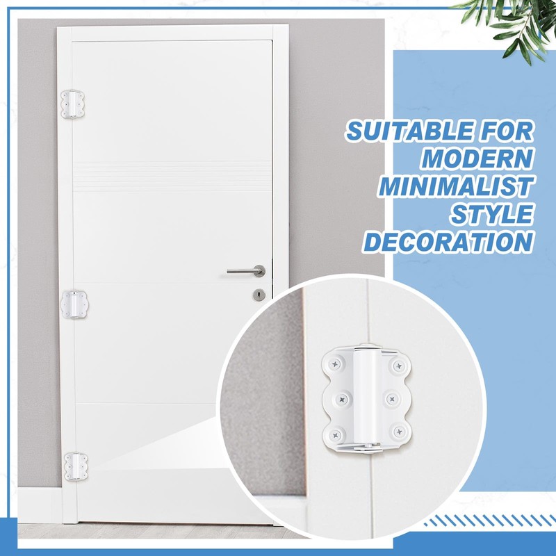Zonon 6 Pack White Self Closing Screen Door Hinge 2