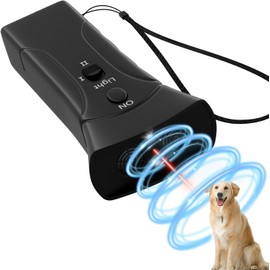 Antibarking Ultrasonic Device, 2 Modes Anti Bell Device Dogs with Strobe Torch, 25 Foot Dog Training Anti-Bark for Dogs for Most Dogs Indoor and Outdoor Use, Handheld Anti Bark Device