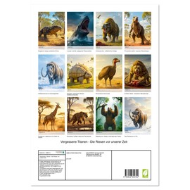 Vergessene Titanen - Die Riesen vor unserer Zeit (Wandkalender 2026 DIN A3 hoch), CALVENDO Monatskalender: Ein Kalender voller urzeitlicher Giganten - ... wild und vergessen. (CALVENDO Tiere)