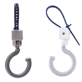 YOUOWO Hooks, S Shape, 360 Degree Rotation, Hanging Hooks, Universal Easy to Install, Multifunctional, Gray, White, Set of 2