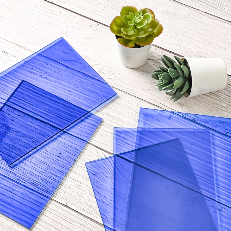 Lesnlok Blue Acrylic Sheets 1/8 inch Thick 3mm 2 Pack