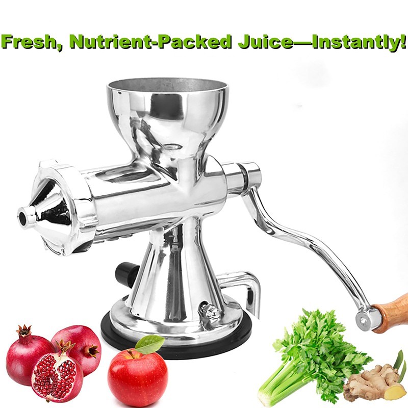 304 Stainless Steel Wheatgrass Juicer, Hand Crank Fruit Press for