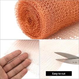 QWORK® Copper Mesh Slug and Snail Control,5Inches X 20 Feet, Pure Copper Mesh Roll for Indoors&Outdoor, Garden