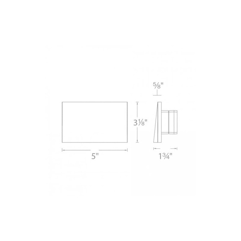 WAC Lighting WL-LED110F-C-BK 277V 3000K LED Horizontal Scoop Step and