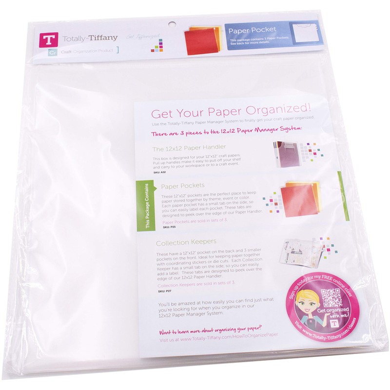 Totally-Tiffany Paper Pocket, 3-Pack